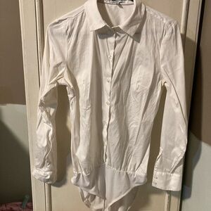 Women’s bodysuit button up Shirt by express